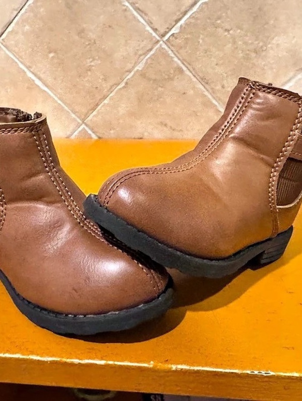 Girls Buckle Booties Brown